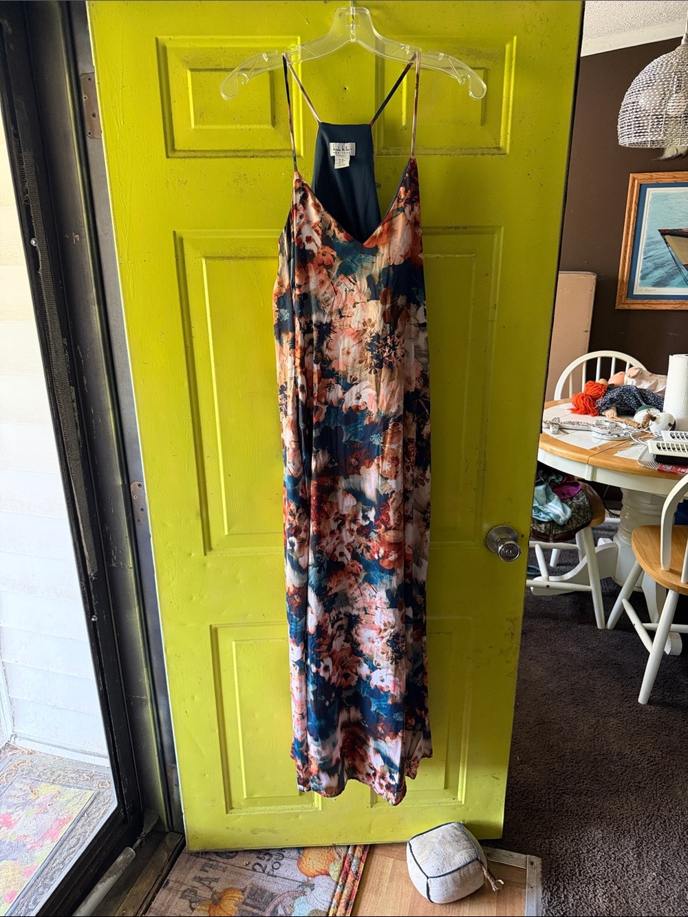 Floral Slip Maxi Dress with Spaghetti Straps
